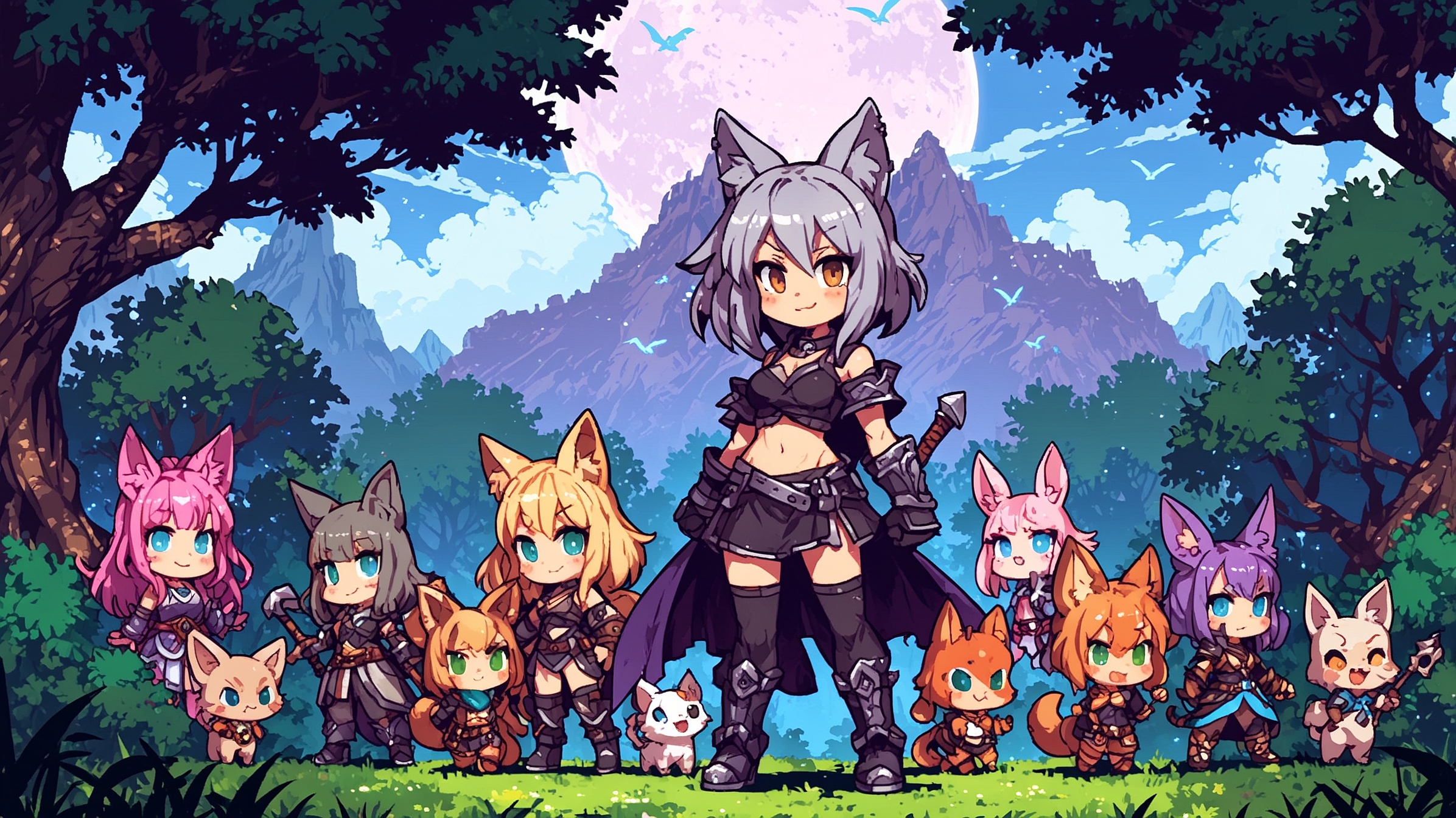 CatBun Idle gameplay art