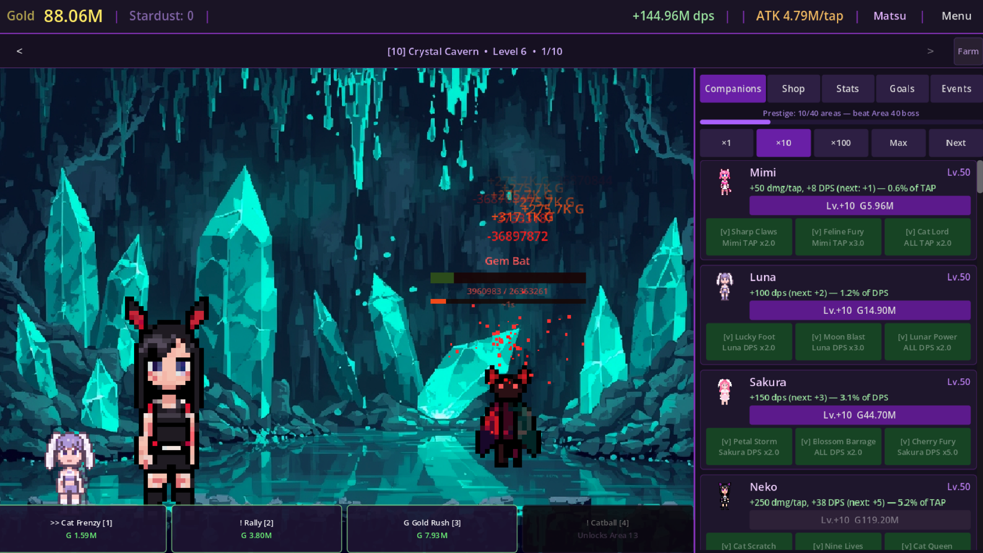 CatBun Idle gameplay